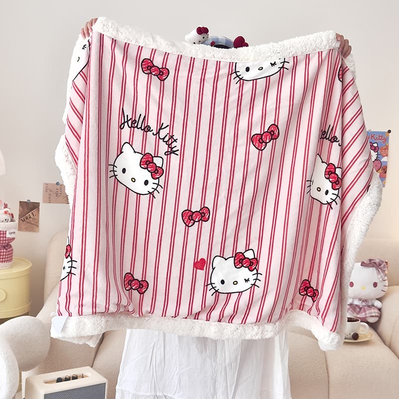 Cross-border Sanrio Multifunctional Blanket, Thick and Warm Lamb Fleece Children's Nap Blanket, Dormitory Blanket Gift Wholesale
