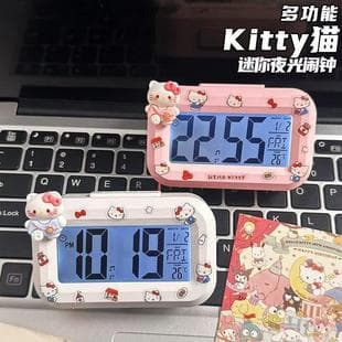 Mini Kids Desktop Electronic Clock Student Time Manager Kitchen Timer with Temperature Display Electronic Alarm Clock