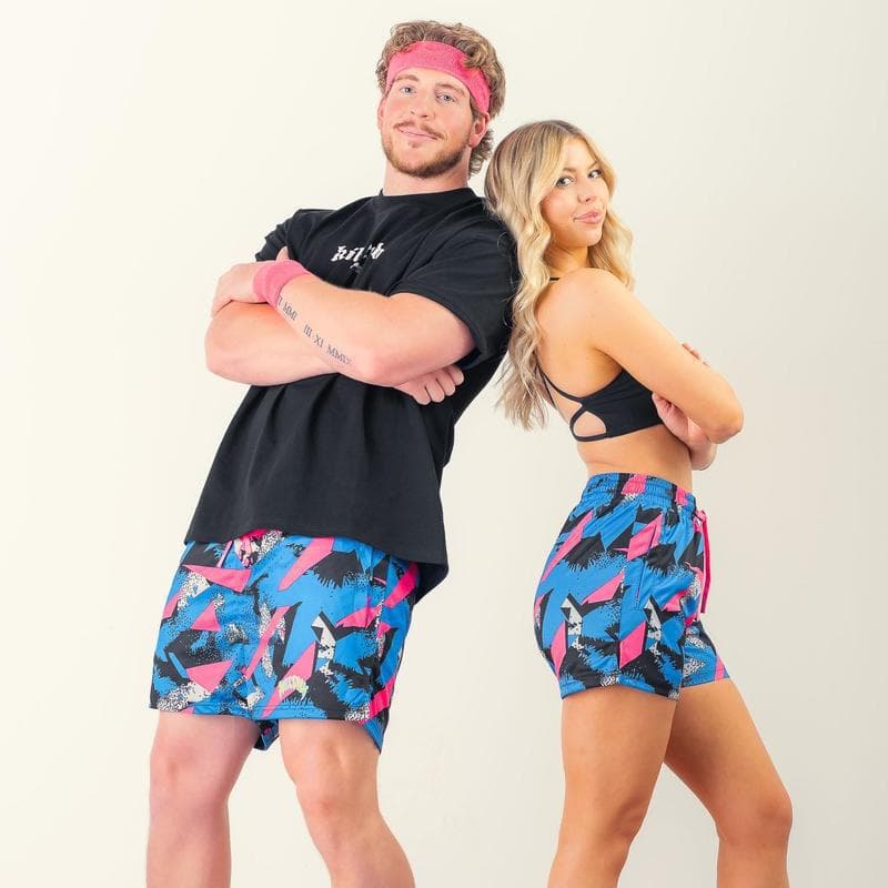 2026 Summer 3D Print Shorts Men's Streetwear Loose Five-Point Pants American High Street Tie-Dye Gradient Casual Beach Shorts