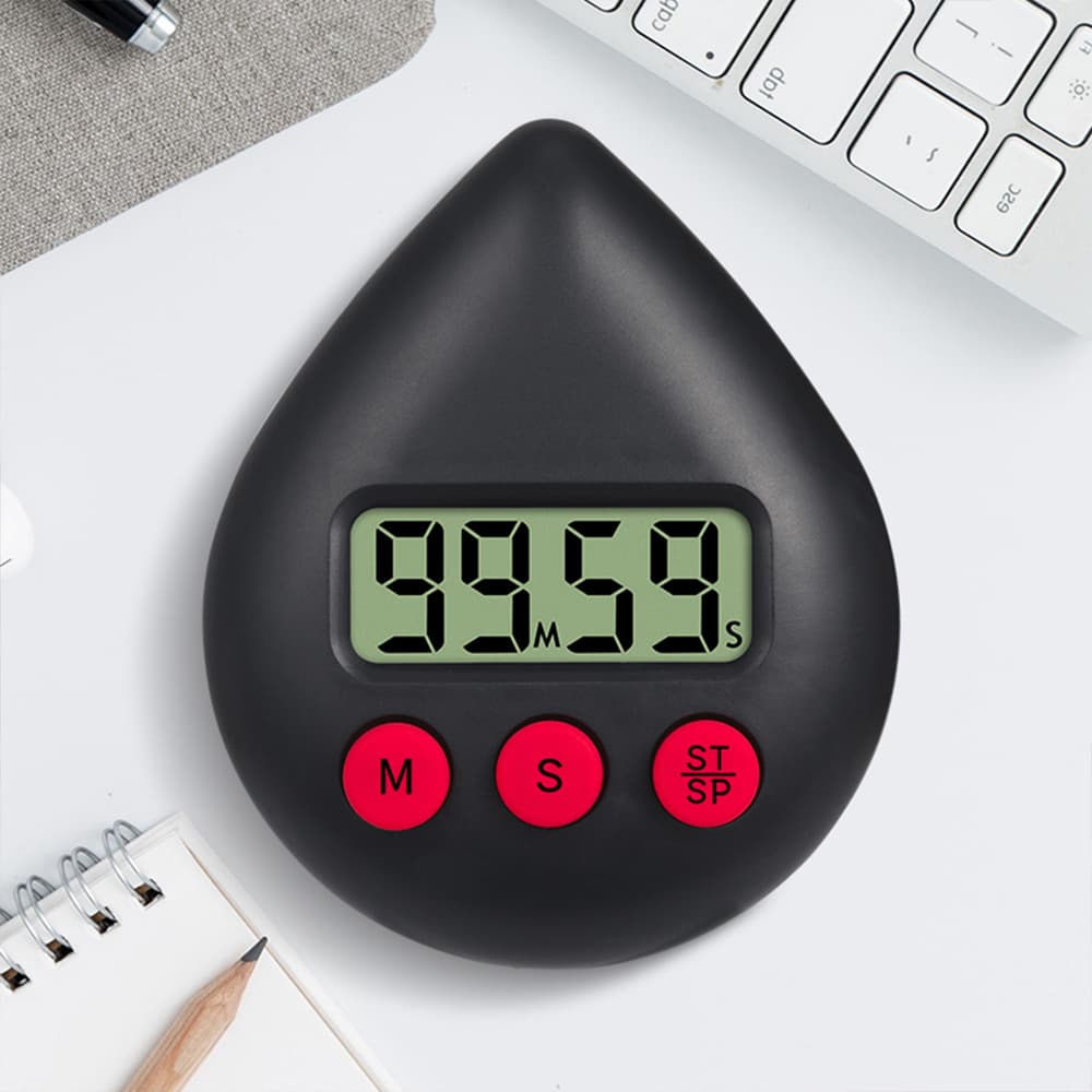 New Waterdrop-shaped Electronic Timer Creative Cartoon Design for Student Learning