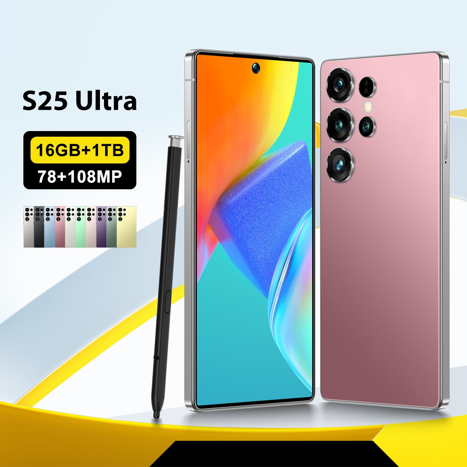Cross-border hot model S25ultra cross-border mobile phone global version 4+128GB high-end 7.3-inch smartphone Android 12