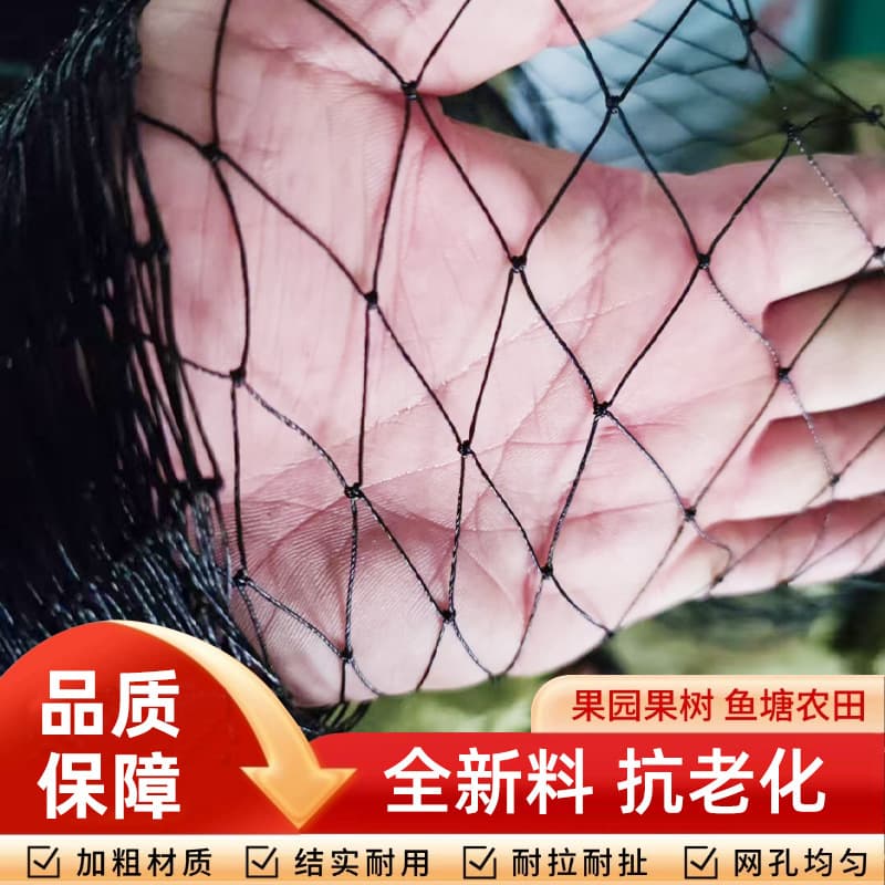 PE Bird Netting Black Orchard Thickened Heavy-Duty Net Greenhouse Climbing Net Protective Net Bird Repellent