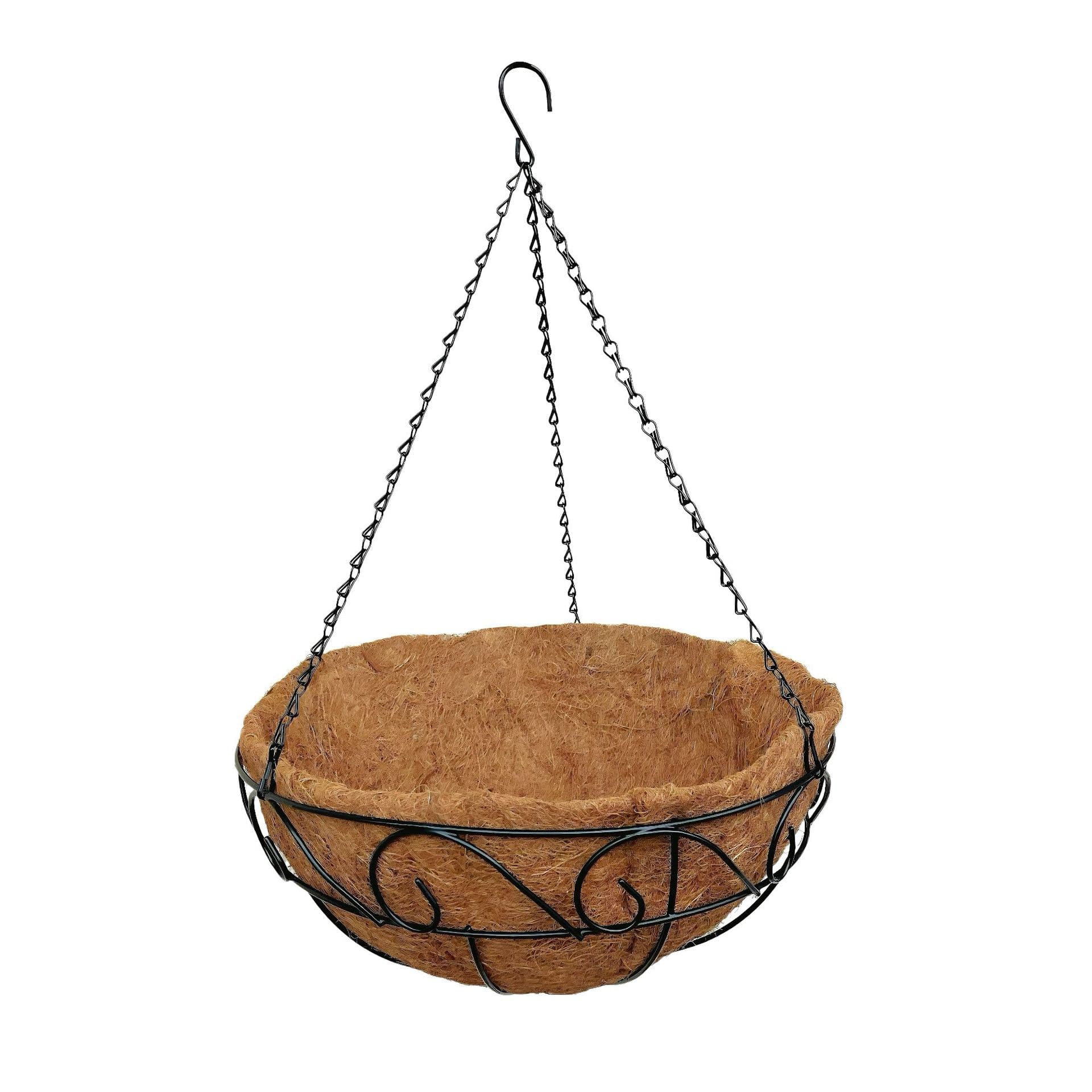 Factory Direct Nordic Style Coconut Coir Hanging Basket Balcony Hanging Decorative Plant Basket Creative Gardening Ornament Flower Pot Cross-border