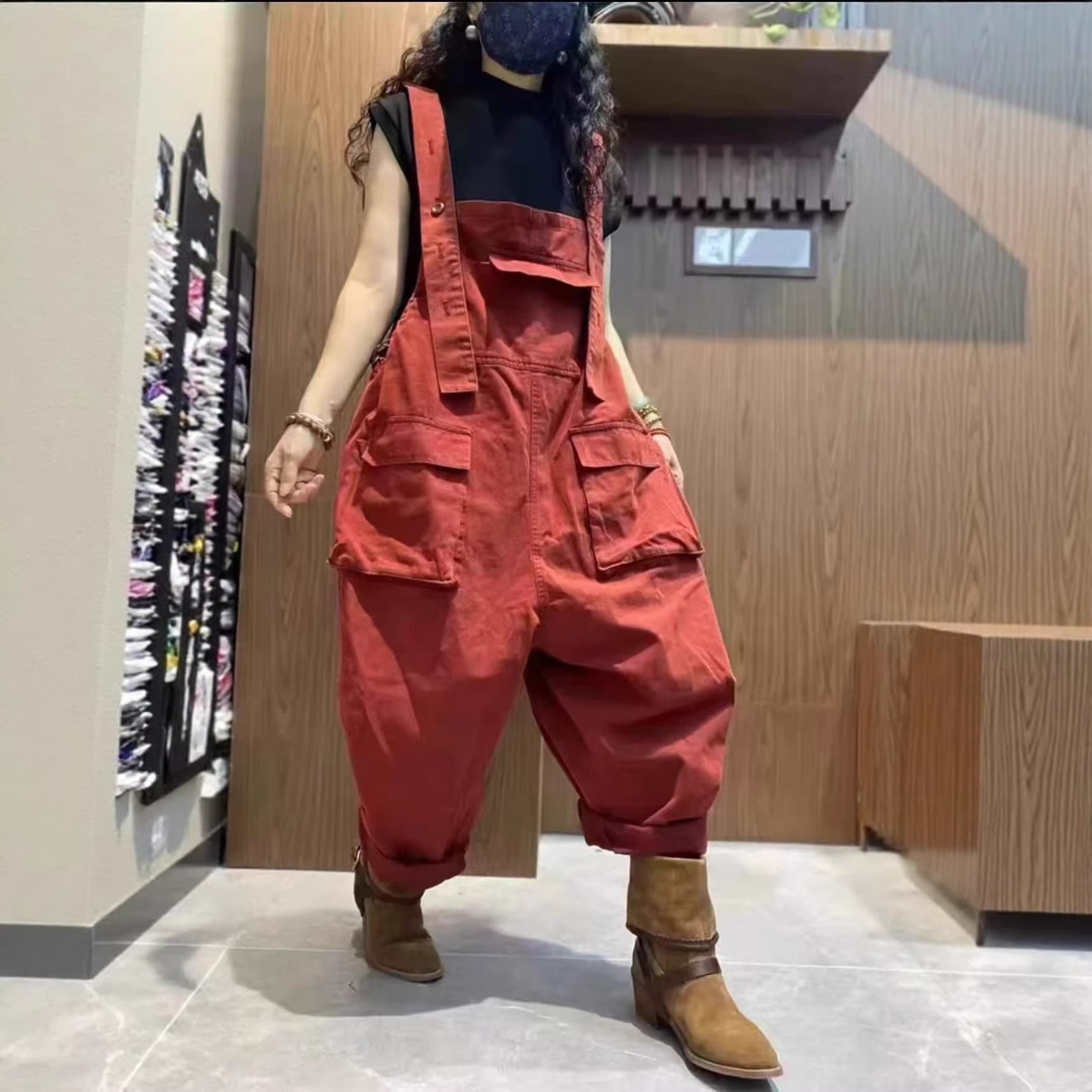 2026 Spring Style Women's Loose Casual Korean School Overalls, Lazy Style New Fashion
