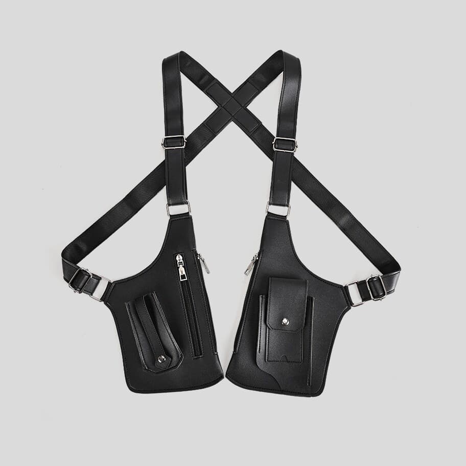 Cross-border Bestseller Men's Tactical Chest Bag Outdoor Cycling Multifunctional Leather Crossbody Bag Waterproof and Wear-resistant Motorcycle Bag