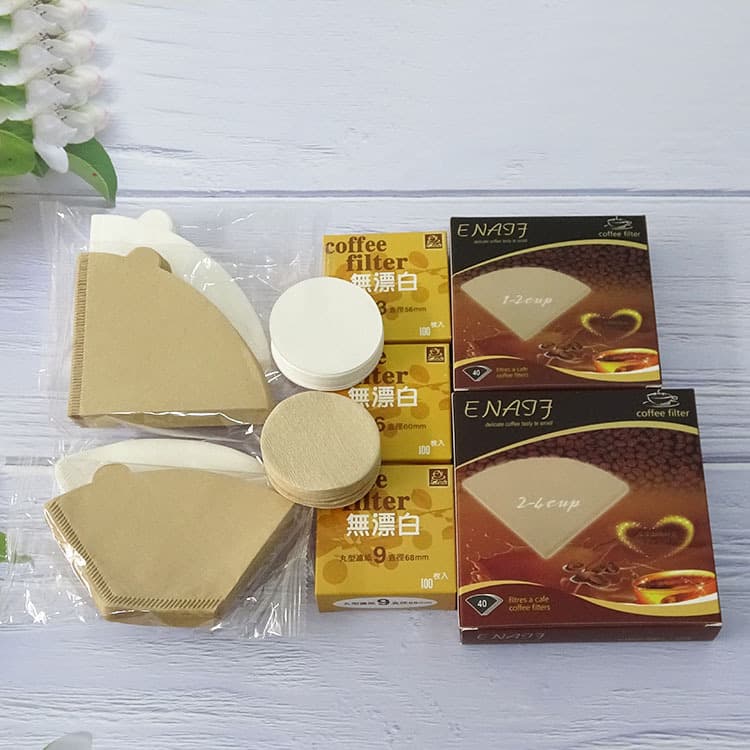 Coffee filter paper, conical mesh for AeroPress brewing, V60 fan-shaped drip, pour-over filter cup, Moka, Vietnamese pot filter paper