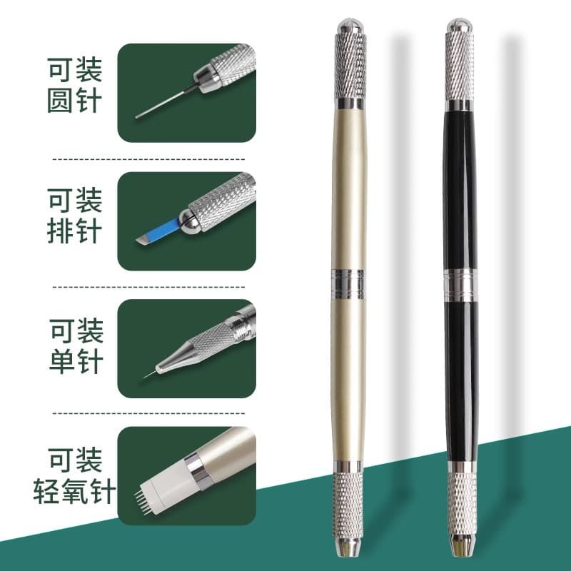 Three-in-One Tattoo Pen, Manual Shading Pen, Eyebrow Embroidery Pen, Semi-Permanent Mist Eyebrow Manual Embroidery Pen, Tattoo Blade Holder