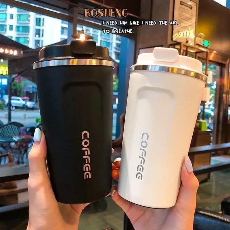 Manufacturer wholesale 304 stainless steel double-layer vacuum coffee cup thermos cup car cup handy business gift water cup