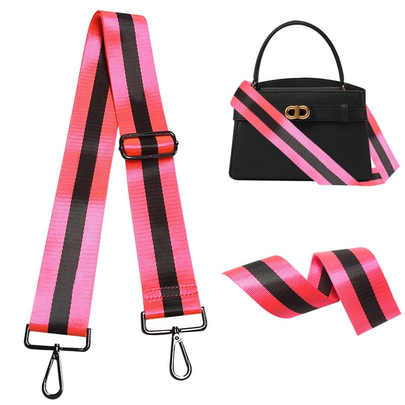 Custom Label New Backpack Strap, Women's Bag Accessories Contrast Stripe Long Shoulder Strap, Versatile Adjustable Single Shoulder Crossbody Bag Strap
