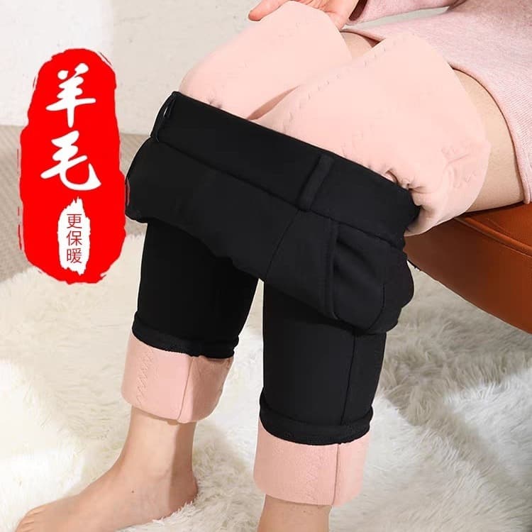 Cotton Pants Women Winter 2024 Outdoor Wear Fleece Lined Extra Thick Leggings Northeast Extra Thick 800g High Waist Elastic Warm Pants