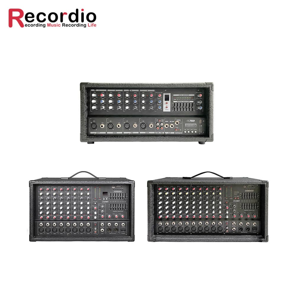 Professional Multi-Channel Audio Mixer with Bluetooth for Home, Studio, and Live Sound, Portable Mixing Console