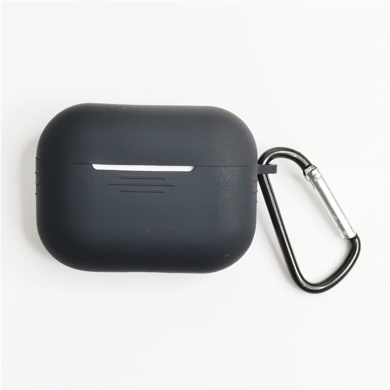 Thin Silicone Solid Color Case with Storage Pouch for AirPods Pro Wireless Bluetooth Earphones
