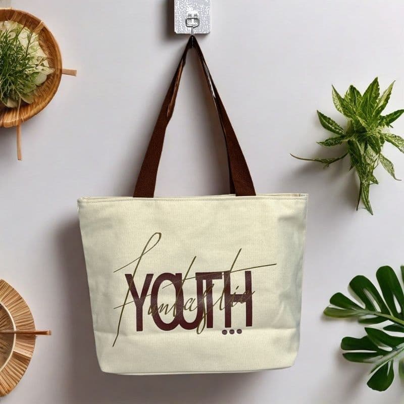 Literary style commuter canvas bag, college style, class casual, large capacity shoulder tote bag, tutoring bag, student school bag