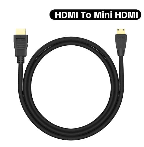 Mini HDMI cable for tablets, cameras, computers, and laptops.