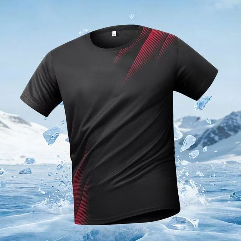 Foreign trade quick-drying T-shirt quick-drying short-sleeved ice silk T-shirt ice silk short-sleeved summer short-sleeved round neck sports short-sleeved ice silk