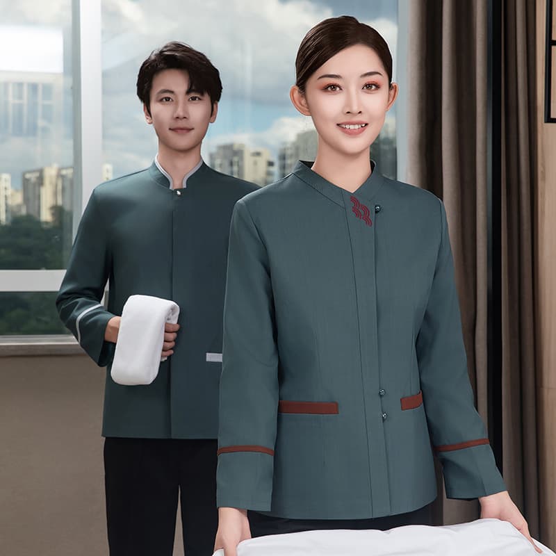 Cleaning staff work clothes long-sleeved women's hotel guest room property hospital sales aunt cleaning clothes autumn and winter clothes