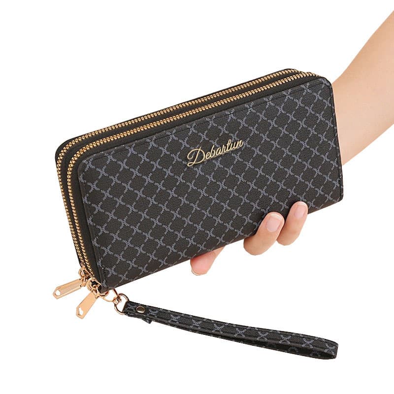 Fashion Brand Double-Layer Long Zipper Women's Wallet, Multiple Card Slots, Large Capacity, Multi-Functional Coin Purse