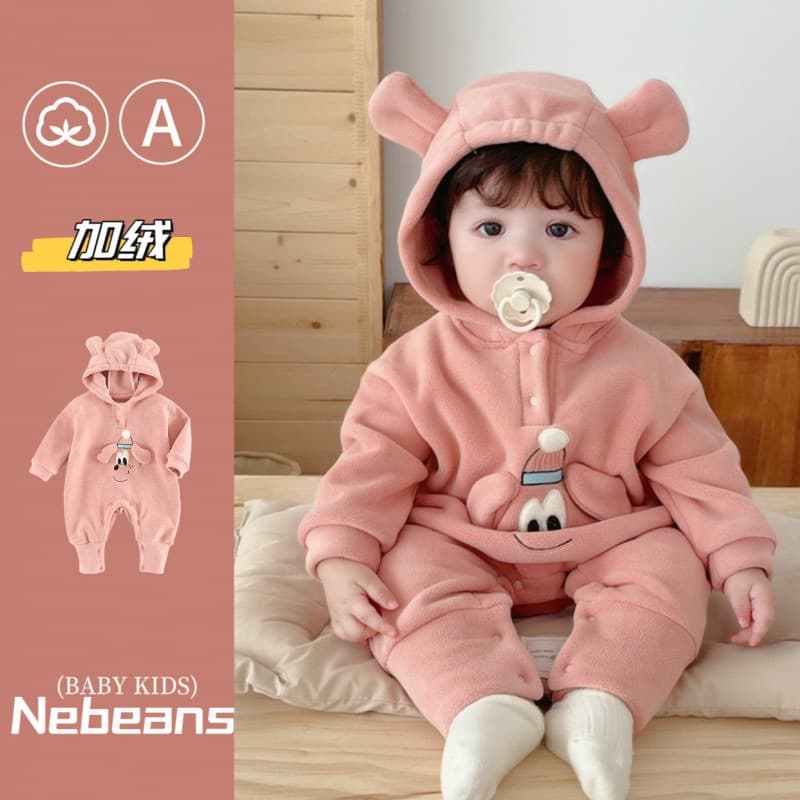 Robbin Original Infant and Toddler Autumn and Winter Outing Clothes Hooded Jumpsuit Cute Puppy Plus Velvet Men's and Women's Baoha Clothing Rompers