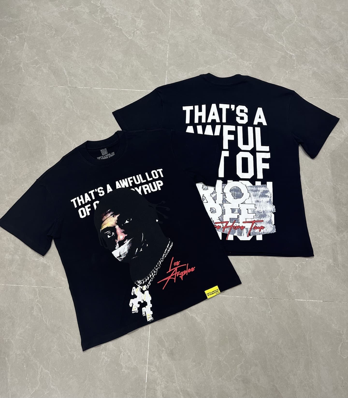 Cross-border trendy brand THAT'S A AWFUL LOT OF COUGHSYRUP American-style T-shirt source factory wholesale