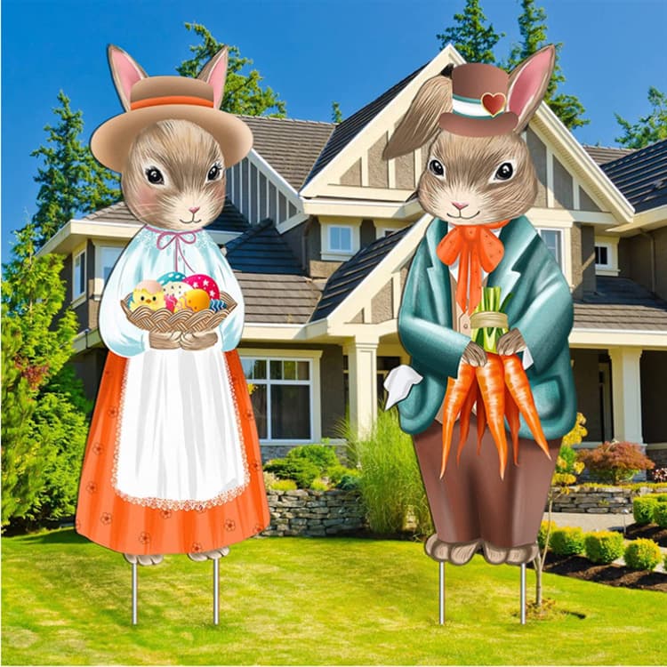 2023 New Easter Ground Stakes Yard Decorations, Eco-Friendly Non-Toxic Decorative Sign Plugs and Arrangement Sets