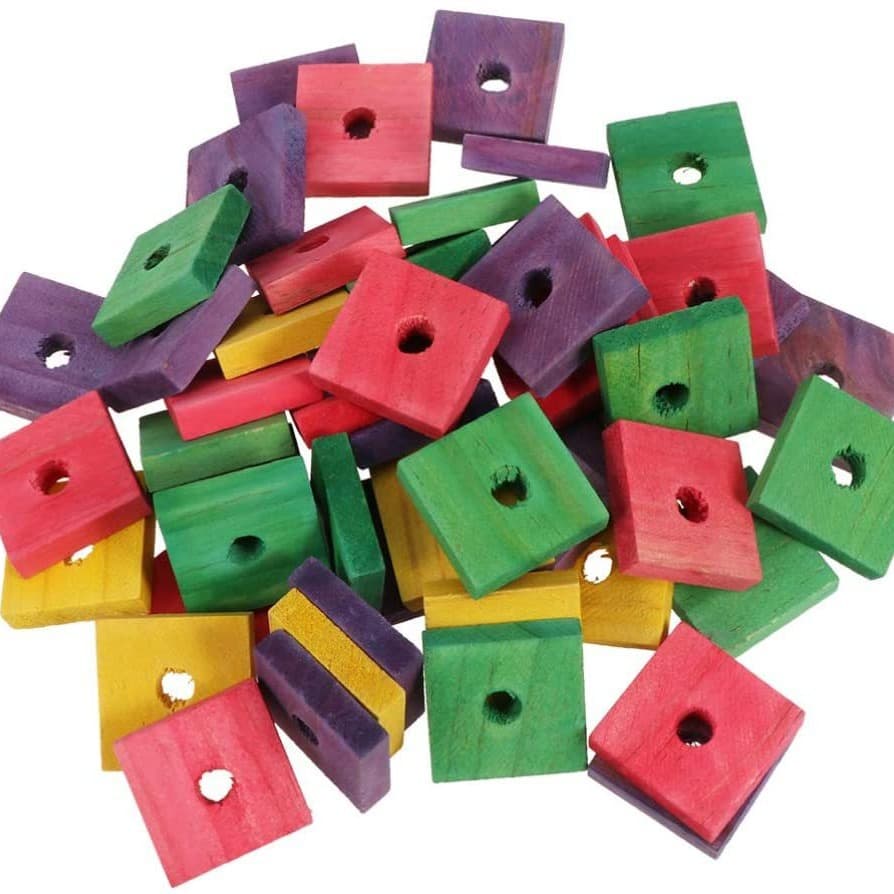 Parrot Chewing Toy Bird Toy DIY Wood Chips Colored Wood Pieces Assembly Bird Toy Factory Wholesale