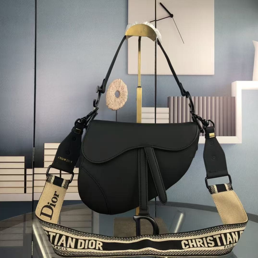 2024 Cross-border Commuting New Style Wide Shoulder Strap Saddle Bag Korean Style Trendy Versatile Western Style One-shoulder Cross-Border Cross-border D Home