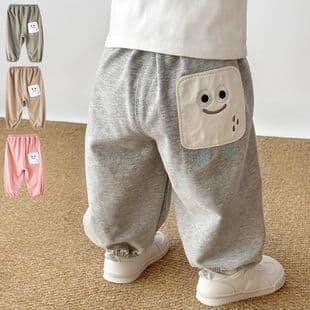 Cotton New Boys Girls Casual Long Pants Thin Korean Loose Pants Big Butt Pants Baby Summer Air Conditioning Pants