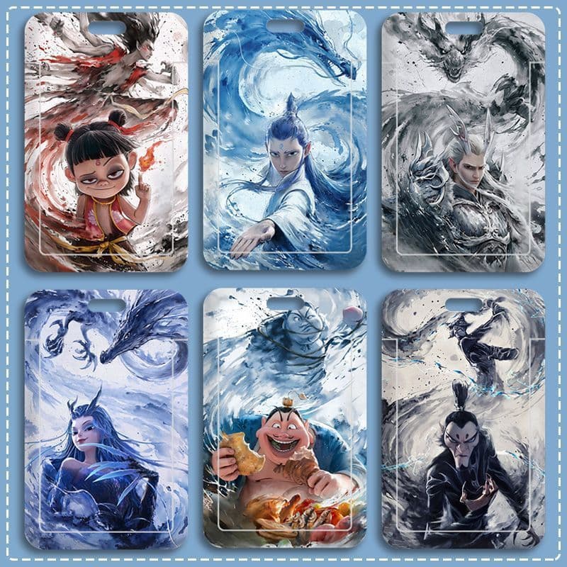 Nezha: The Devil's Child Stirs the Sea Card Case Student Sliding Meal Card Bus Card Ins Style