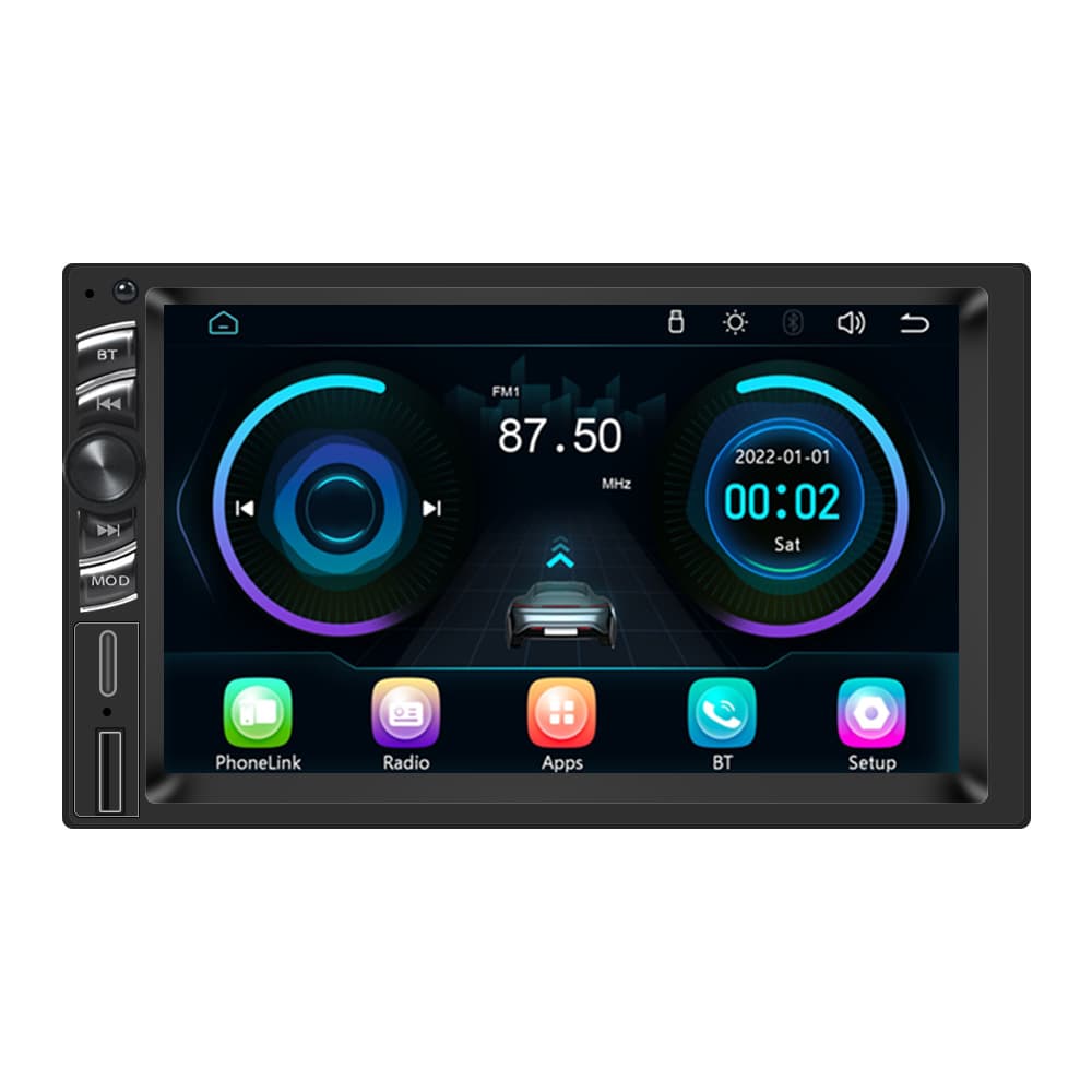 Cross-Border Amazon 7inch Car Navigation Multi-Function Car Radio Smart Bluetooth Central Control Screen Car Navigation