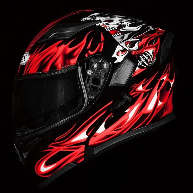 Aishi Motorcycle Helmet Men Full Face Flip Up Dual Visor Riding Bluetooth All Season Winter