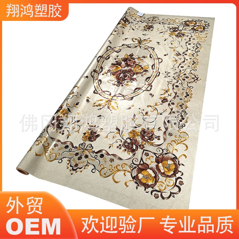 PVC Tablecloths Vinyl Table Cloth Export Order Hot Stamping Tablecloth PVC Material Tablecloth