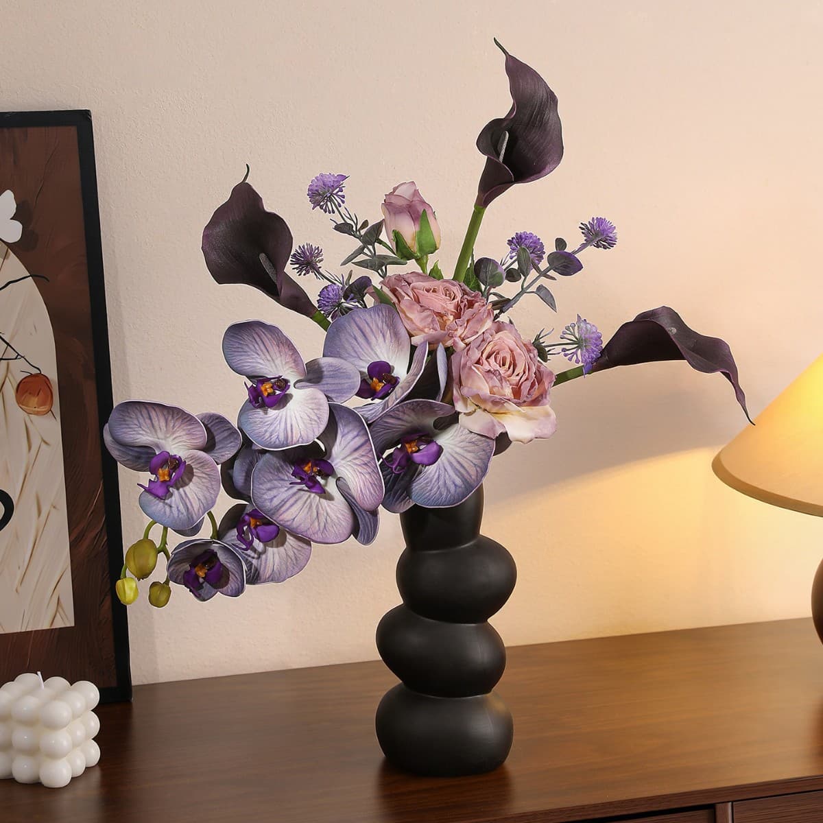 Design Butterfly Orchid Bouquet Artificial Flower Arrangement Living Room Simulation Flower Decoration Home Soft Furnishing Cafe Home Decor