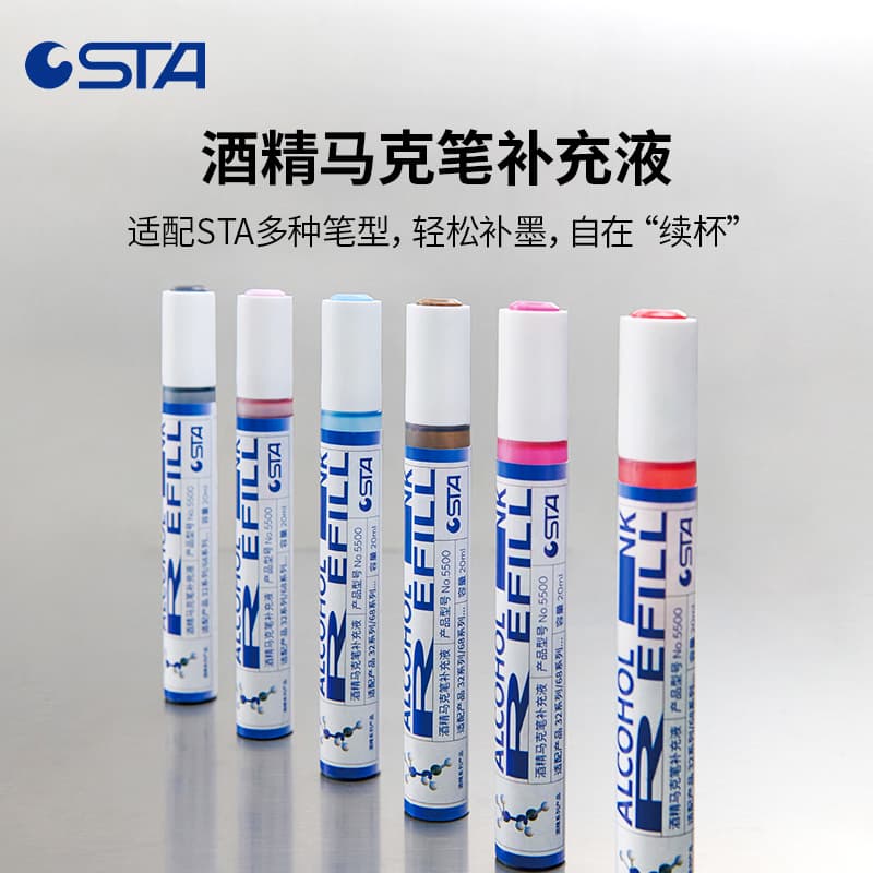 STA 3203 Marker Refill Ink, Touch Universal 3212 Oil-Based Alcohol Marker Refill Ink