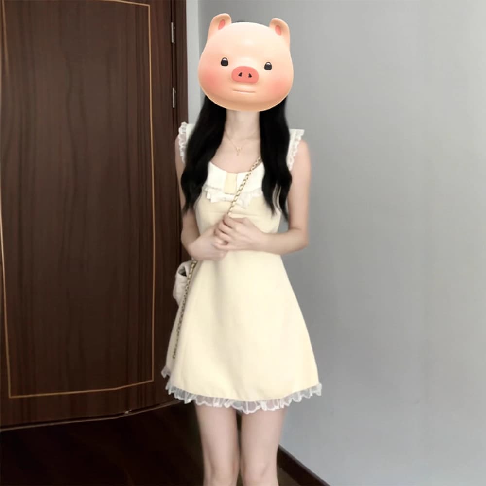 French-style petite slim-fit sleeveless vest dress A-line mini skirt women's summer 2025 new style 1