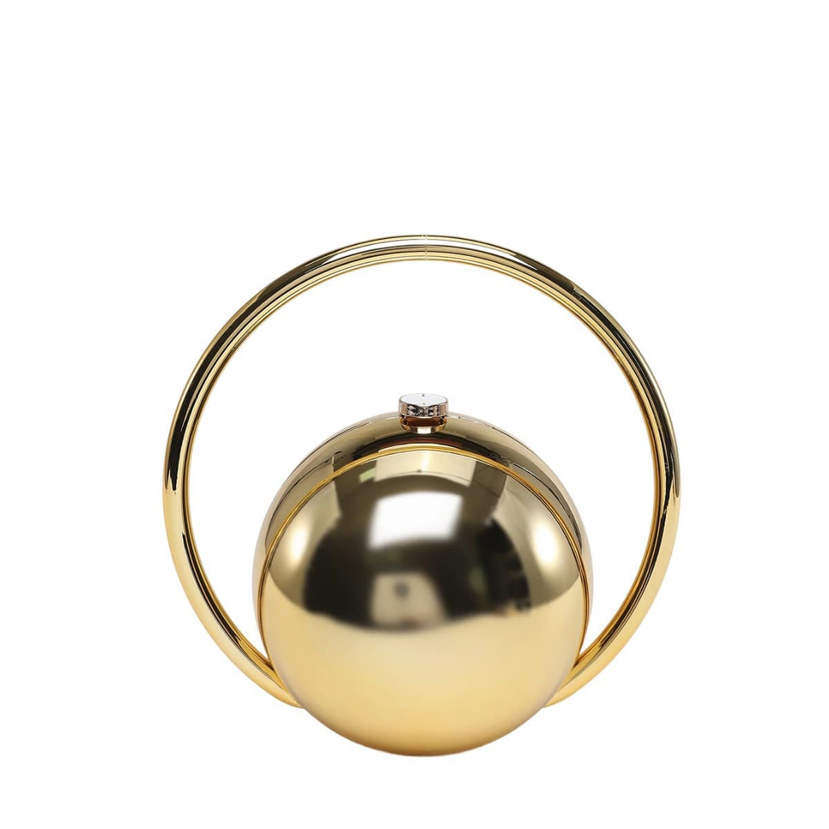 Europe and America Cross-border New Electroplated Handle Clutch Bag High-end Handbag Spherical Bag Evening Bag Flowing Pattern Planet Bag for Women