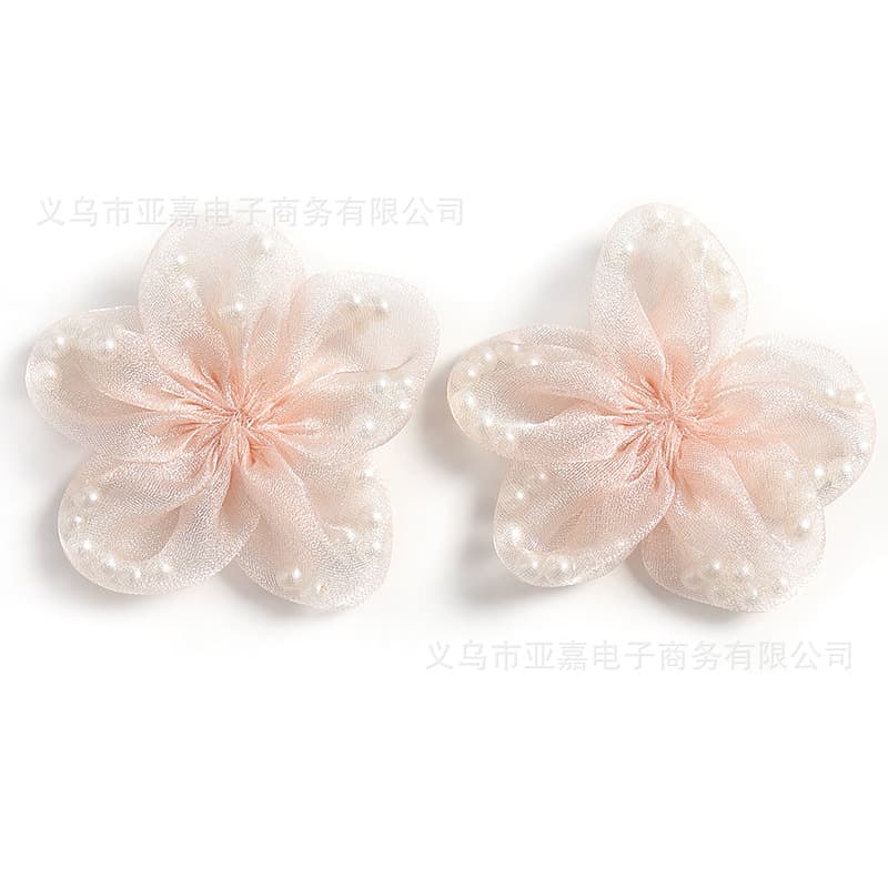 Pink Artificial Flowers for Hanfu Headpiece DIY Wedding Decoration Realistic Silk Flowers