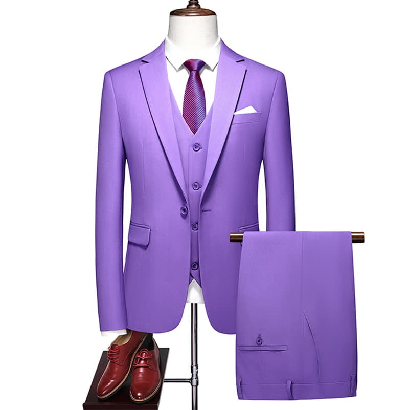 Fashionable Three-Piece Men's Formal Suit Winter New Arrival Large Size Cross-Border Men's Clothing Elegant Casual Wear