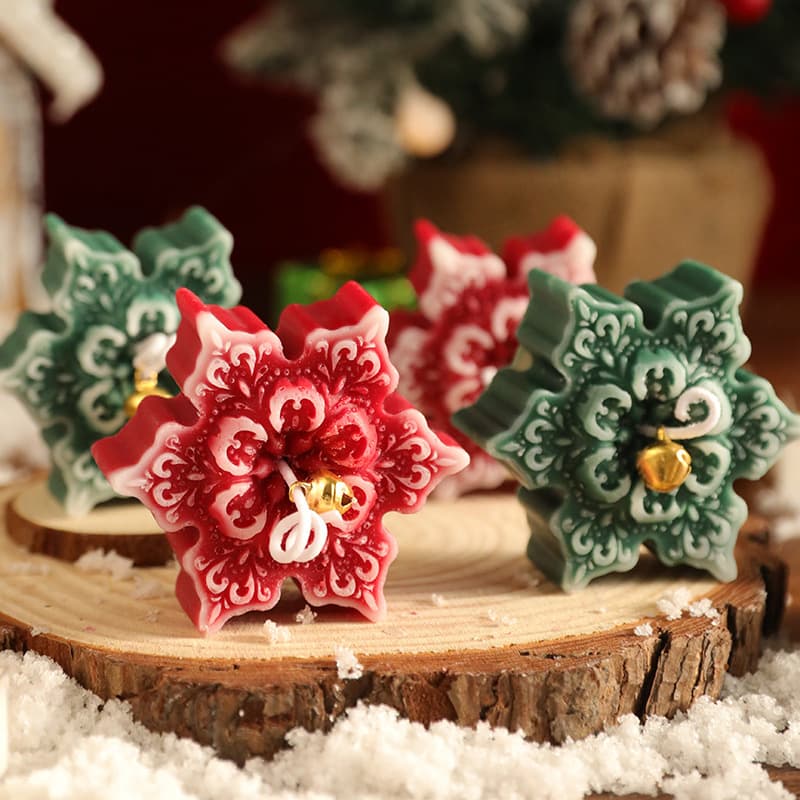 Christmas scented candle wholesale ins winter souvenir creative handmade snowflake shaped candle gift ornaments
