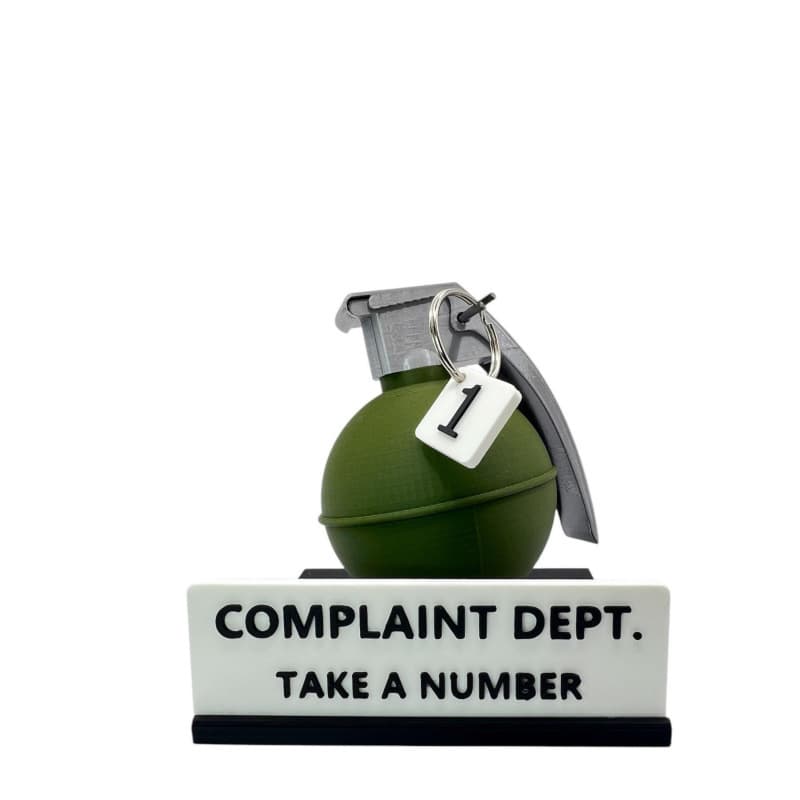 2025 Cross-Border Bestseller Complaint Department Grenade Desk Sign, Large Stock Available