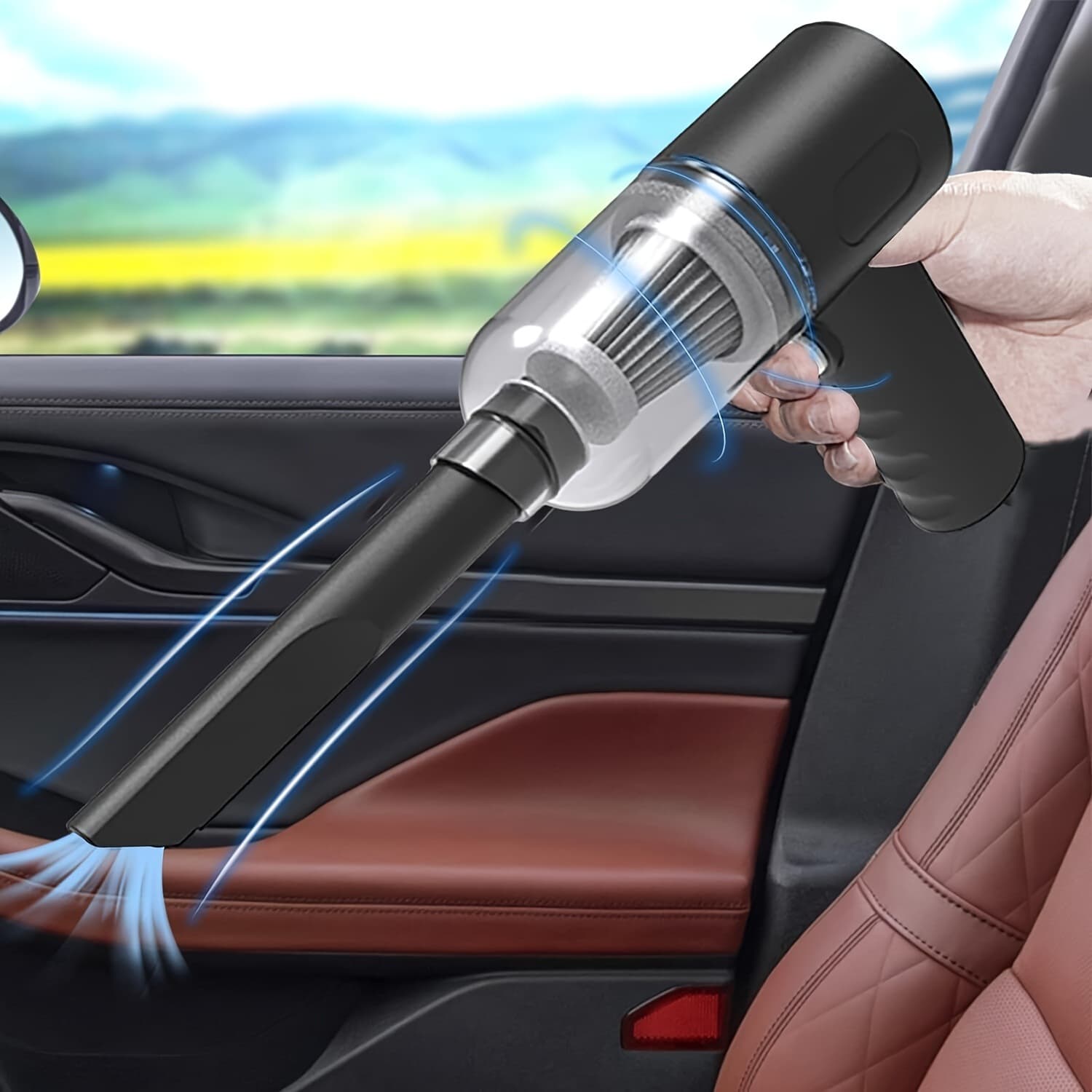 2025 New Cross-border Drop Shipping Small Car and Household Vacuum Cleaner with 5000Pa Suction