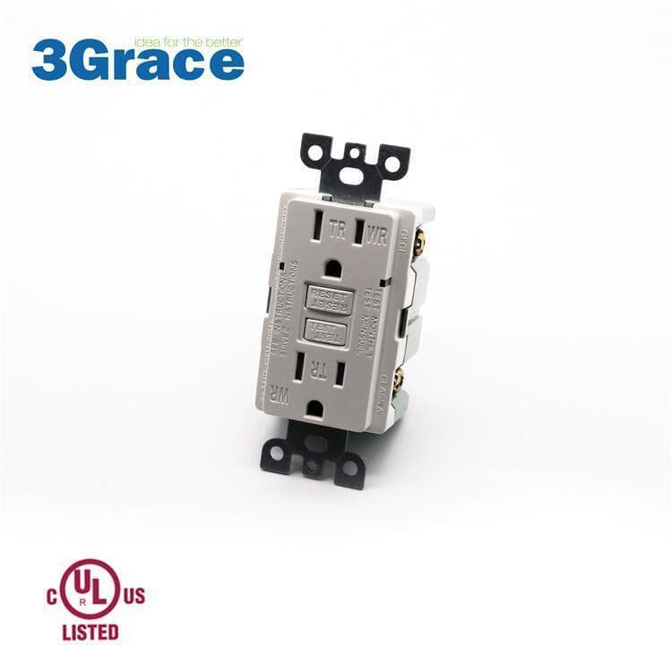 Sanmeng Electric Direct Supply GFCI US Standard Outlet Automatic Ground Fault Circuit Interrupter GFCI with LED Light