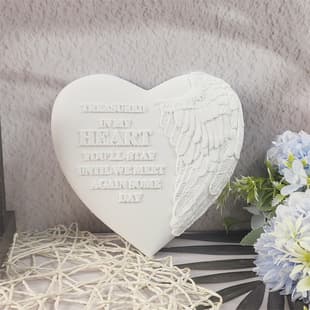 S1026 Love Wings Semi-3D Wall Hanging Decorative Cement Plaster Mold DIY Silicone Mold