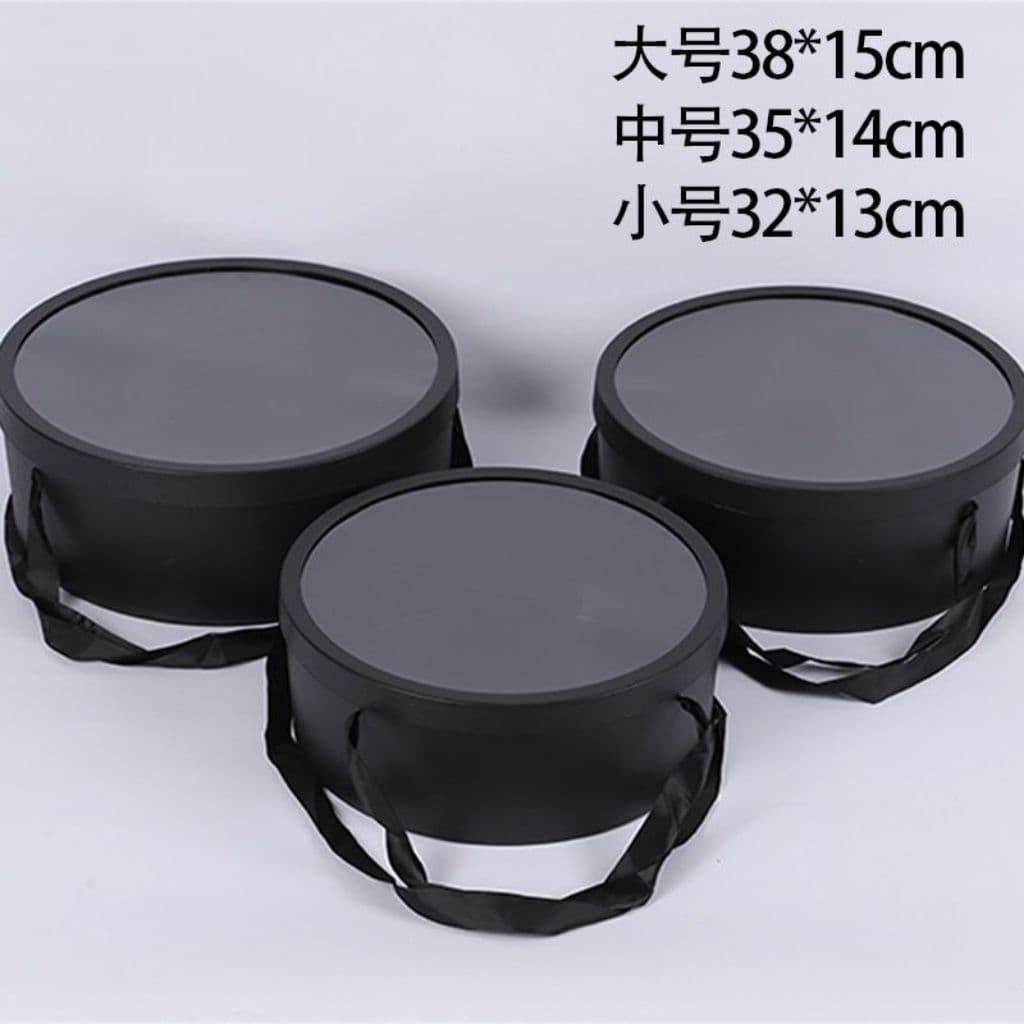 Fruit Gift Box Round Hand-Held Flower Box Florist Packaging Flower Arrangement Gift Box Winter Four-Piece Set Factory
