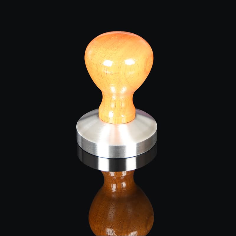 Coffee tamper stainless steel powder cloth coffee tampon solid wood coffee powder tampon hammer coffee utensil