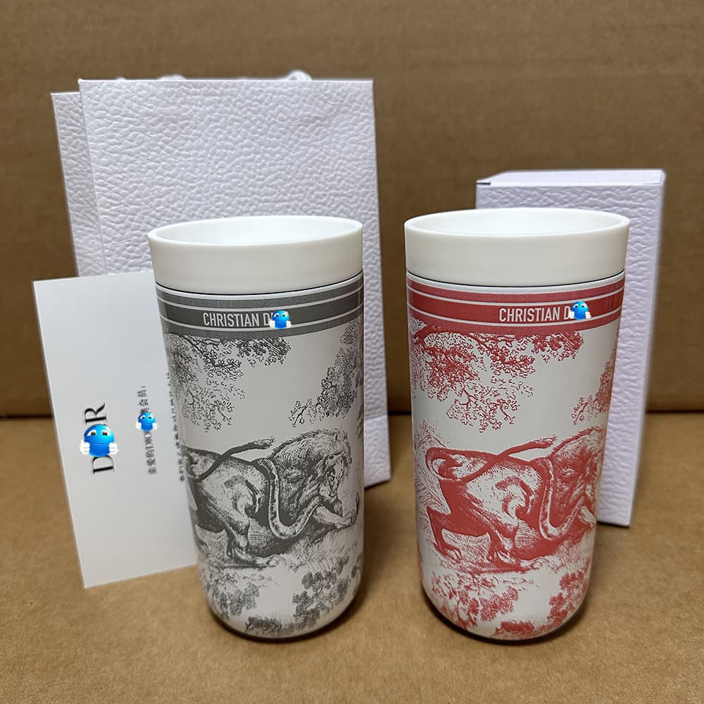 Dio Jungle Beast Insulated Cup 304 Stainless Steel 400ml Light Luxury Ink Watercolor Travel Mug Points Redemption Gift