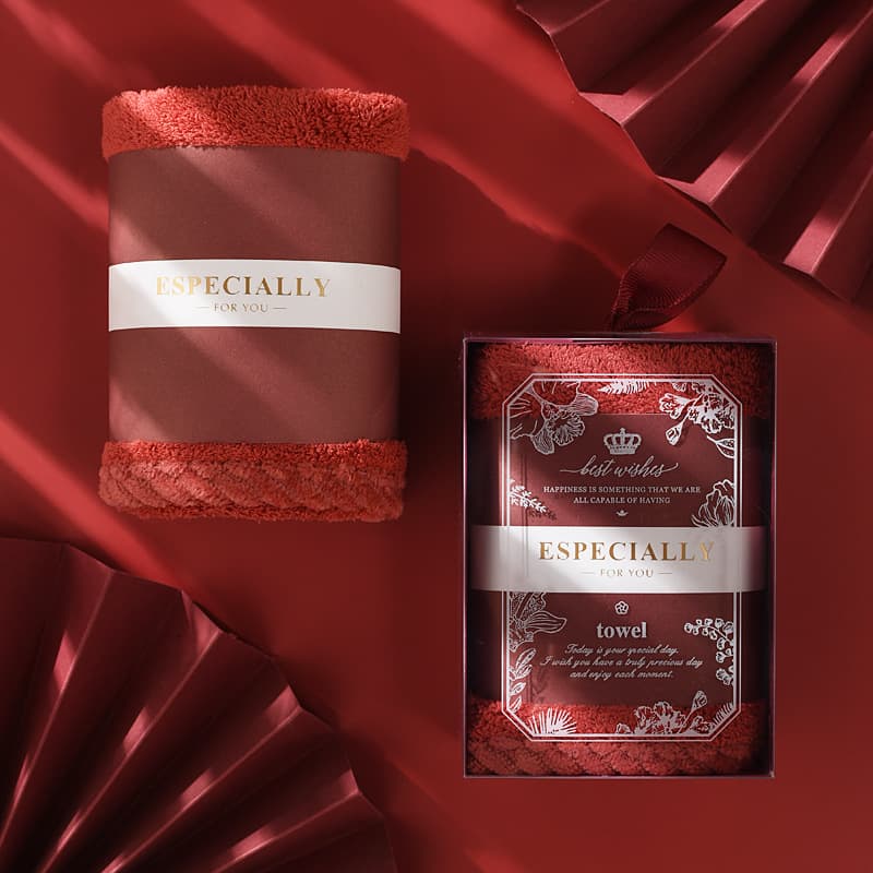 Favor Box Towels for Weddings and Baby Banquets, Return Gifts for Wedding Shops, Creative Coral Fleece Towels