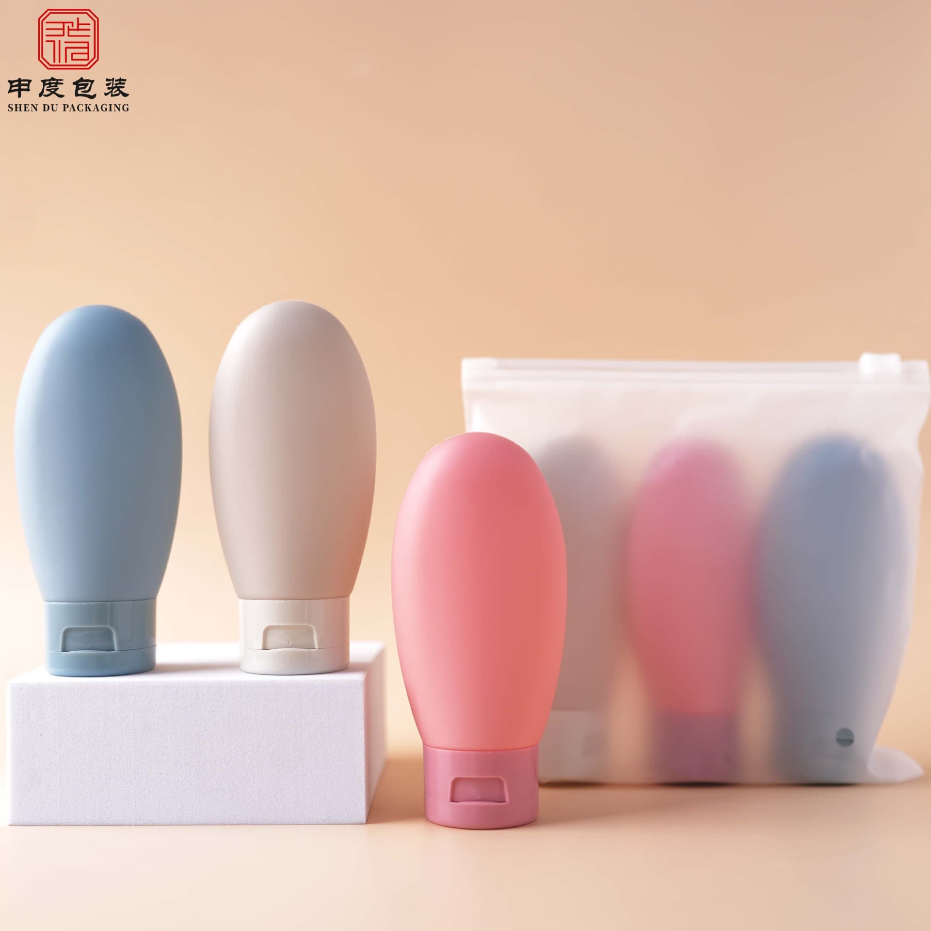 Travel bottle bag set makeup shampoo shower gel soft bottle empty bottle facial cleanser skin care products hand cream