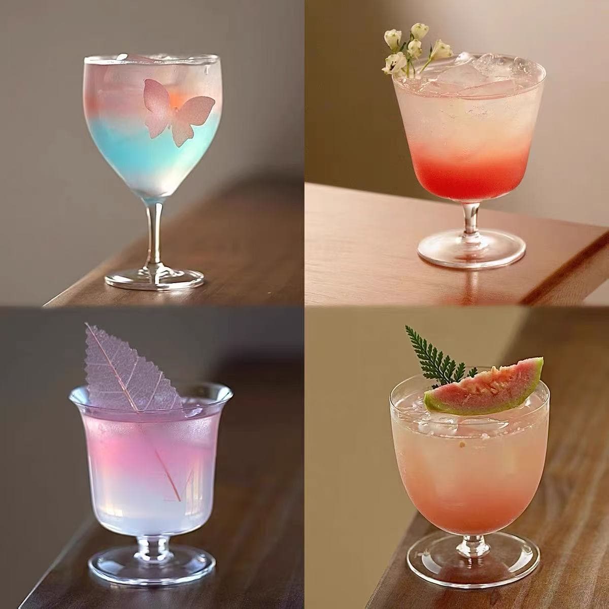 Creative ins internet celebrity glass juice cup tall drink cup coffee cup cocktail cup ice cream bowl dessert bowl
