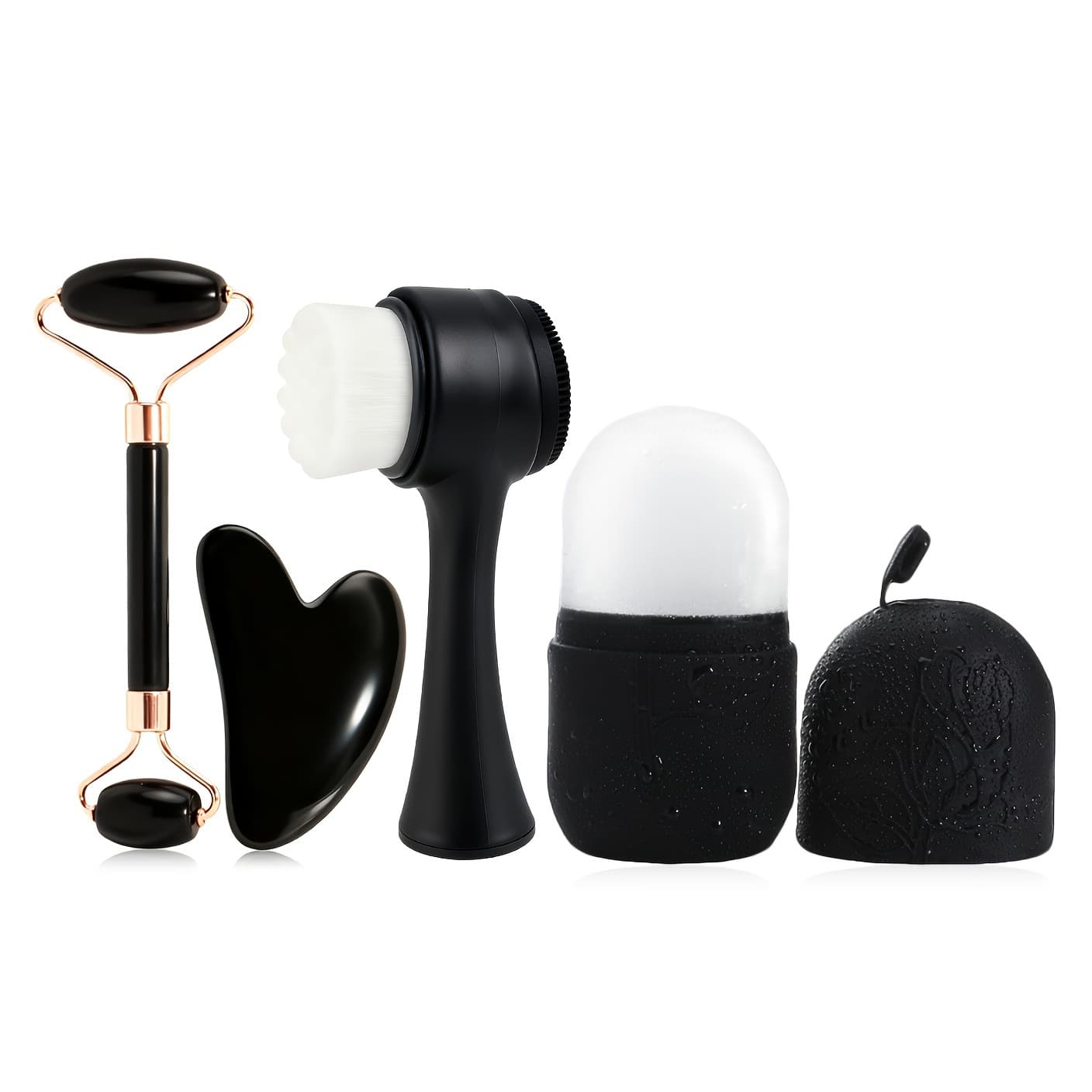 Facial Beauty Cleansing Tool Gua Sha Roller Massage Stick Ice Pack Massage Mold Massage Comb Facial Brush