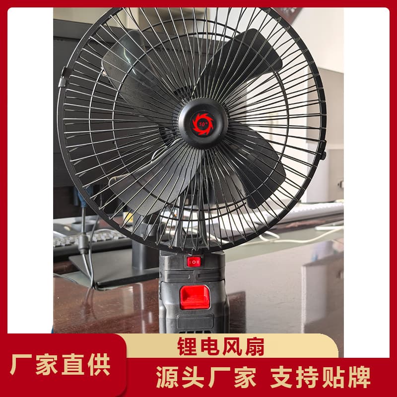 Cross-border 10-inch Lithium Battery Fan, Silent High Airflow, High-Speed Outdoor Long-Lasting Battery, Oscillating Makita Compatible Fan